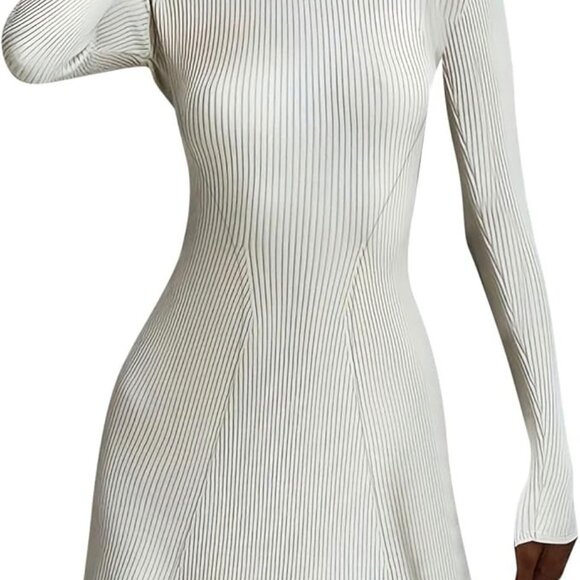 Long Sleeve White Season Dress - Picture 13 of 13